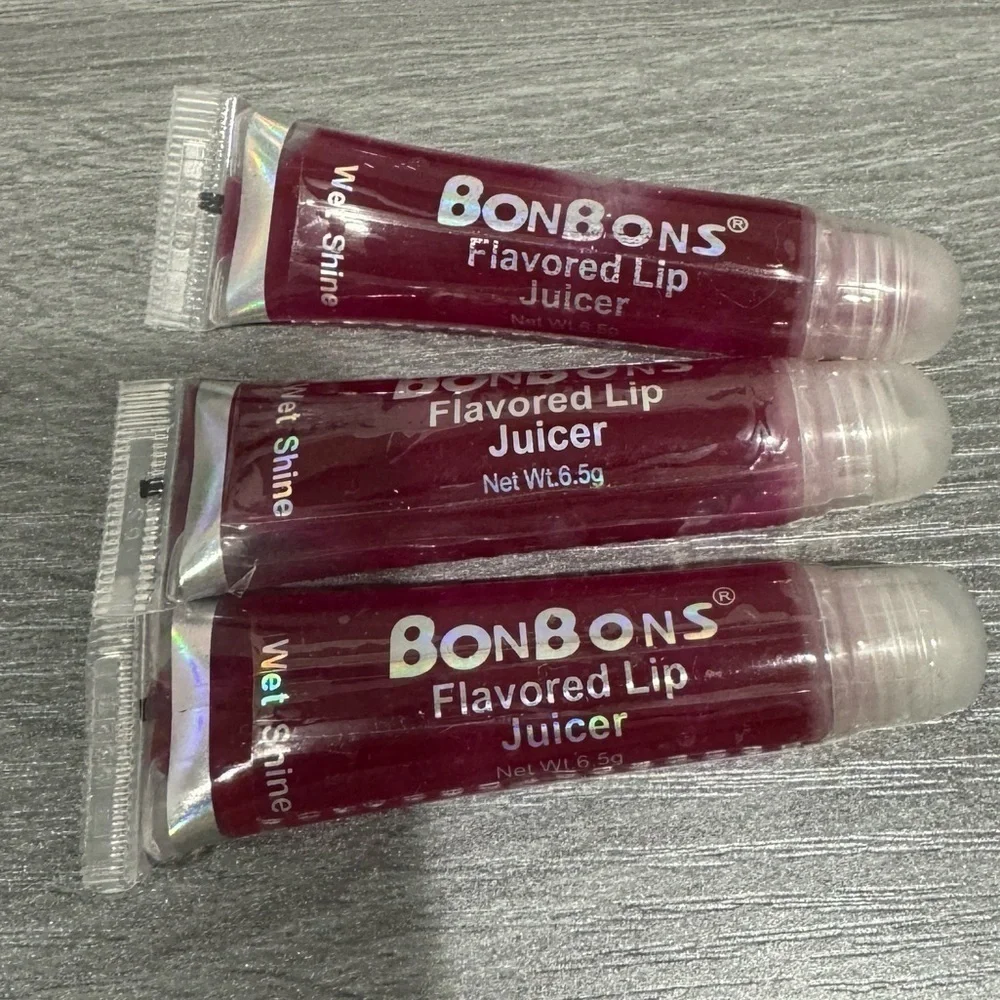 BonBons Wild Cherry Flavored Wet Shine Lip Juicer 3pk